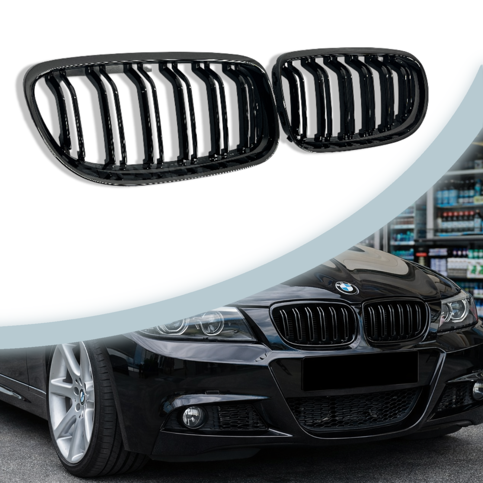 Nerki przedni grill BMW E90 E91 Polift LCI